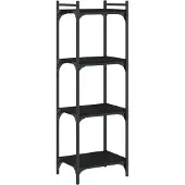 vidaXL Boekenkast 4-laags 40x30x120 cm bewerkt hout zwart