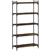 vidaXL Boekenkast 5-laags 80x30x154 cm bewerkt hout gerookt eikenkleur