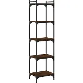 vidaXL Boekenkast 5-laags 40x30x154 cm bewerkt hout bruin eikenkleur