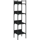 vidaXL Boekenkast 4-laags 35x30x138,5 cm bewerkt hout zwart