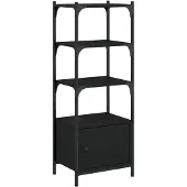 vidaXL Boekenkast 3-laags 41x30x109,5 cm bewerkt hout zwart