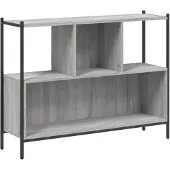 vidaXL Boekenkast 102x28x77,5 cm bewerkt hout grijs sonoma eikenkleur