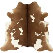vidaXL Vloerkleed 180x220 cm echte koeienhuid bruin en wit