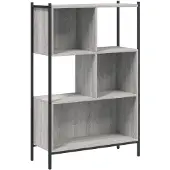 vidaXL Boekenkast 72x28x109 cm bewerkt hout grijs sonoma eikenkleurig