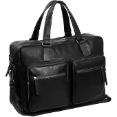 The Chesterfield Brand Wax Pull Up Koffer Leer 43 cm Laptop compartiment zwart