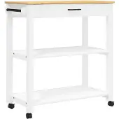 vidaXL Keukentrolley MONZA 84x40x88,5 cm massief grenenhout