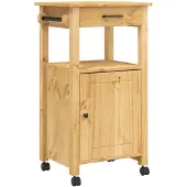 vidaXL Keukentrolley MONZA 48x40x88,5 cm massief grenenhout