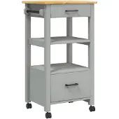 vidaXL Keukenwagen MONZA, 48x40x88,5 cm, massief grenenhout