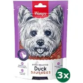 WANPY 3x100 gr oven-roasted duck sausages hondensnack