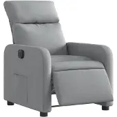 vidaXL Fauteuil elektrisch verstelbaar stof lichtgrijs