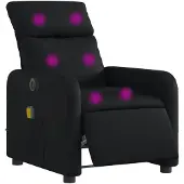 vidaXL Massagestoel verstelbaar elektrisch kunstleer zwart