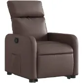 vidaXL Sta-op-fauteuil verstelbaar kunstleer bruin