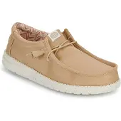 HEY DUDE Mocassin met veters, model Wally, gemaakt van stretch canvas