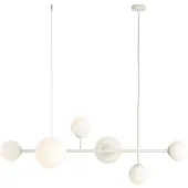 Aldex Glazen hanglamp Dione , dimbaar, crème / amber, Woon-/ Eetkamer, Glas, Modern, hanglamp