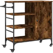 vidaXL Keukenwagen - Engineered Wood Rook Eiken, 87,5 x 38,5 x 84,5 cm