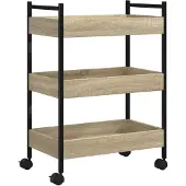 vidaXL Keukentrolley 50x30x70 cm bewerkt hout sonoma eikenkleurig