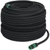 vidaXL Druppelslang 0,6'' 100 m rubber zwart