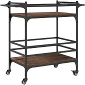 vidaXL Keukenwagen, bruin, eikenlook, 82x40x78,5 cm, houtvezel