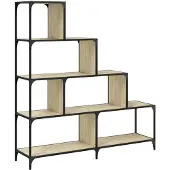 vidaXL Boekenkast 4-laags 139x33,5x149 cm bewerkt hout sonoma eiken