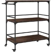 DKD Home Decor Keukenwagen, bruin, eikenhout-look, 100,5 x 50 x 105 cm, houtvezel