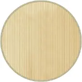 vidaXL Vloerkleed rond 80 cm bamboe lichtnaturel