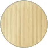 vidaXL Vloerkleed rond 100 cm bamboe lichtnaturel