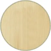 vidaXL Vloerkleed rond 60 cm bamboe lichtnaturel