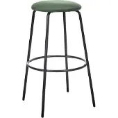 Beliani MORTON - Barkruk-Groen-Fluweel