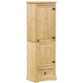vidaXL Garderobekast Corona, 55x38x170 cm, massief grenenhout