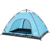 vidaXL Tent 4-persoons snelontgrendeling blauw