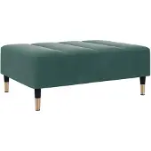 vidaXL Voetenbank 77x55x31 cm fluweel donkergroen