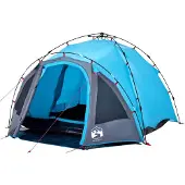 vidaXL Koepeltent 3-persoons snelontgrendeling blauw