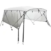 vidaXL Biminitop 4 bogen met mesh zijwanden 243x(170-182)x137 cm
