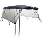 vidaXL Biminitop 4 bogen met mesh zijwanden 243x(230-244)x137 cm