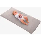 Vertbaudet Reismatras baby VERTBAUDET lichtgrijs/wit