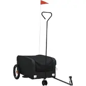 vidaXL Fietstrailer 30 kg ijzer zwart