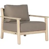 Cotoons Loungestoel Chase Rope Graphite Aged Teak incl Kussen Smoke