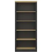 Hioshop Nola wandkast 4 planken koffiekleur.