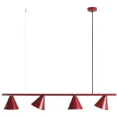 Aldex Hanglampe , Hängeleuchte Form 4, dimbare, Rood, Eetkamer, Metaal, Modern