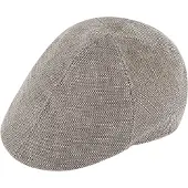Fiebig FlatCap Platte pet, 6-Panel linnen Beige gemeleerd mt 55