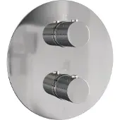 Brauer Chrome Carving 3-weg inbouwthermostaat rond met in- en afbouwdelen chroom