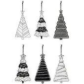 Tutumi 12x Houten Kerstboomhangers 9cm Boho Stijl