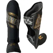 Rumble Scheenbeschermers Kickboksen Kinder Camo Zwart-Goud L
