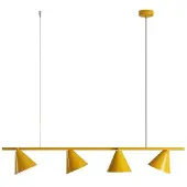 Aldex Hanglampe , Hängeleuchte Form 4, dimbare, Geel, Eetkamer, Metaal, Modern