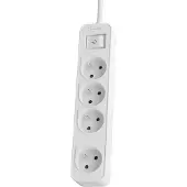 Philips tafelcontacdoos 4 voudig met schakelaar wit