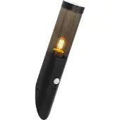 QAZQA Moderne buitenwandlamp zwart met bewegingsmelder IP44 - Rox