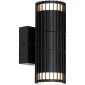 QAZQA Design buiten wandlamp zwart 2-lichts IP44 - Boris