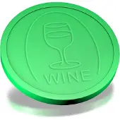 Combicraft Reliëfmunten wijn neon groen - 250 stuks