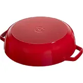 Staub Sauteerpan met 'Chistera drop structure' 28 cm - kers