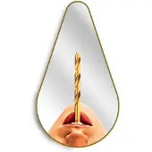 Seletti Gold Frame Pear Spiegel Drill